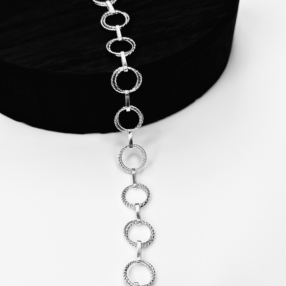 Pulsera Doble Diseño Circulo 950