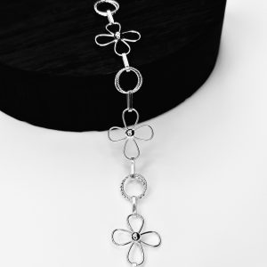 Pulsera Flores con doble Circulo 950