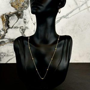 Collar con Cuentas de Oro 18k