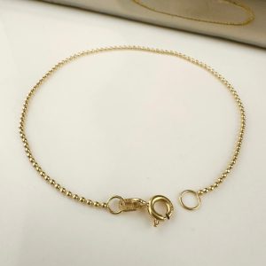 Pulsera Bolitas de Oro 18k