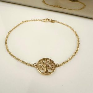 Pulsera Árbol de la Vida Oro 18K